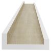 Wall Shelves 4 pcs White and Sonoma Oak 39.4"x3.5"x1.2"