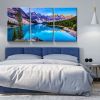 3 Panels Framed Nature Landscape Mountain & Lake Canvas Wall Art Decor,3 Pieces Mordern Canvas Decoration Painting for Office,Dining room,Living room,