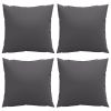 Throw Pillows 4 pcs Anthracite 19.7"x19.7" Fabric