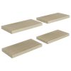 Floating Wall Shelves 4 pcs Oak 19.7"x9.1"x1.5" MDF