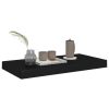 Floating Wall Shelves 4 pcs Black 19.7"x9.1"x1.5" MDF