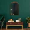 Arch Metal Wall Mirror D√©cor in Gold