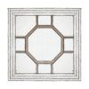 48"x48" Antique Style Decorative Square Wall Mirror with Mirrored Frame, Wall Decor for Living Room Entryway, Console Lean Against Wall