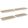 Floating Wall Shelves 4 pcs Oak 23.6"x9.3"x1.5" MDF