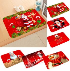 Christmas Doormat Santa Claus Carpet Merry Christmas Decorations For Home Xmas Navidad Natal Gifts Happy New Year (Color: flannel carpet 12)