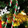 Christmas Candy Canes Acrylic Xmas Tree Pendants Xmas Party Crutch Hanging New Year Christmas Party Home Decoration Gifts