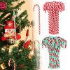 Christmas Candy Canes Acrylic Xmas Tree Pendants Xmas Party Crutch Hanging New Year Christmas Party Home Decoration Gifts